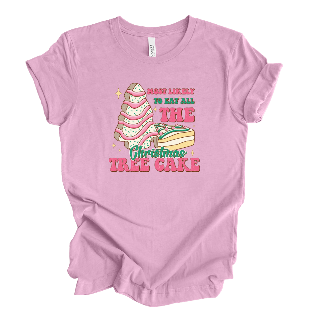 Kringle Krate Christmas Store “Most Likely to Eat All of the Christmas Tree Cakes” T-Shirt