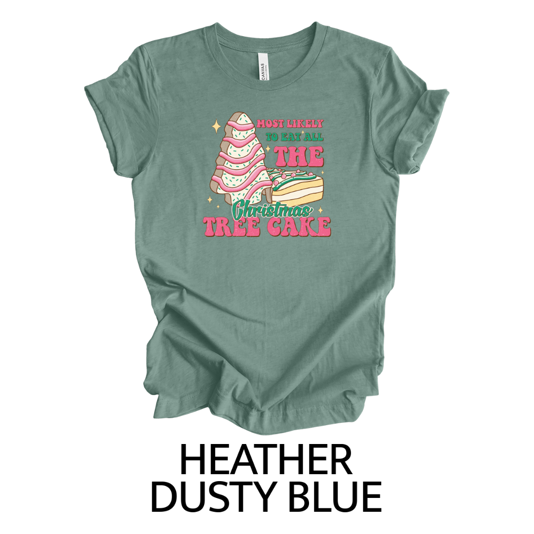 Kringle Krate Christmas Store “Most Likely to Eat All of the Christmas Tree Cakes” T-Shirt