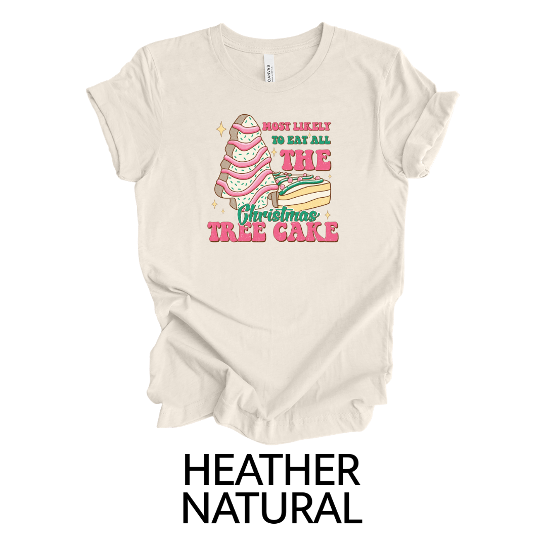 Kringle Krate Christmas Store “Most Likely to Eat All of the Christmas Tree Cakes” T-Shirt