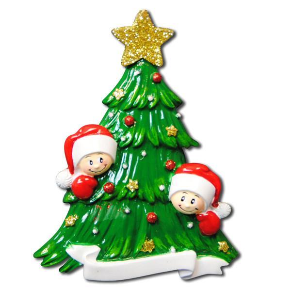 Kringle Krate Christmas Store Family of Two Personalized Christmas Ornament