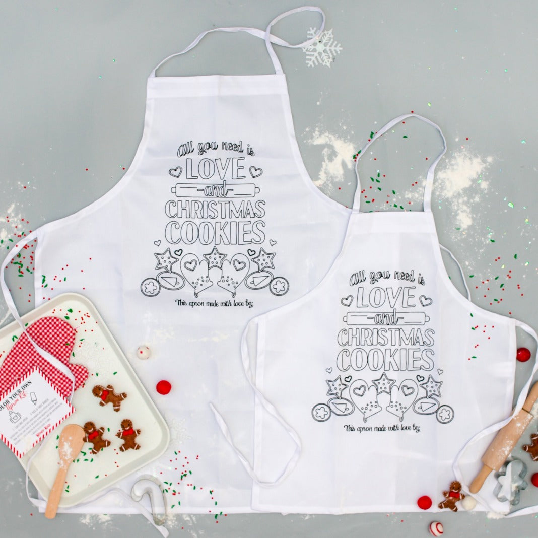 Kringle Krate Christmas Store Mommy & Me Personalized Apron Kit (Set of 2)