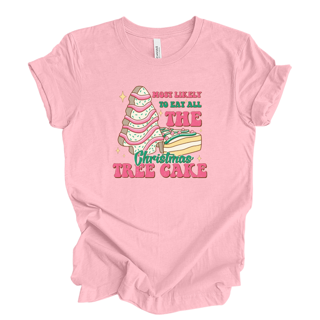Kringle Krate Christmas Store “Most Likely to Eat All of the Christmas Tree Cakes” T-Shirt