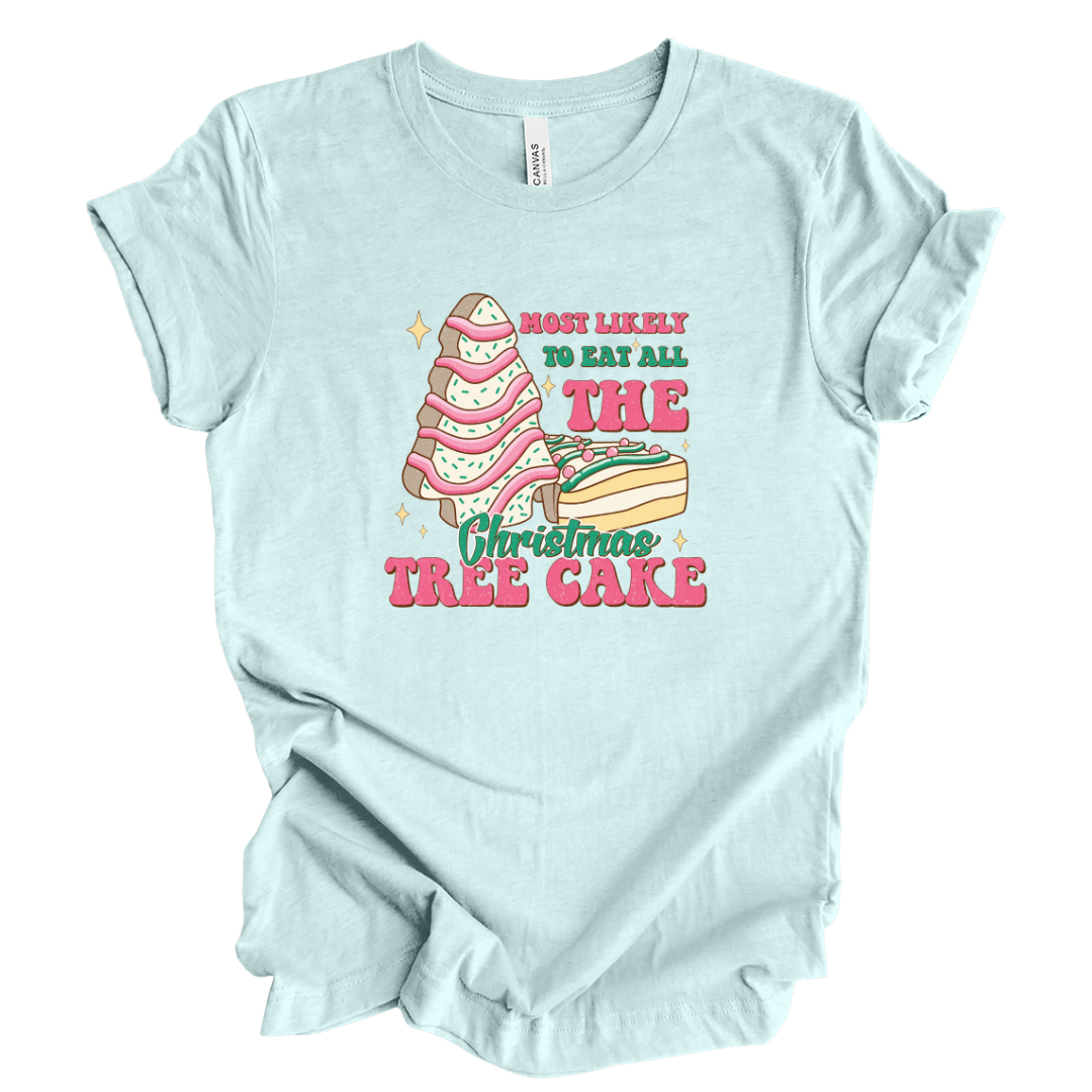 Kringle Krate Christmas Store “Most Likely to Eat All of the Christmas Tree Cakes” T-Shirt