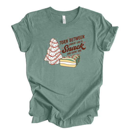 Kringle Krate Christmas Store "Torn Between Look'n Like a Snack or Eating One" T-Shirt