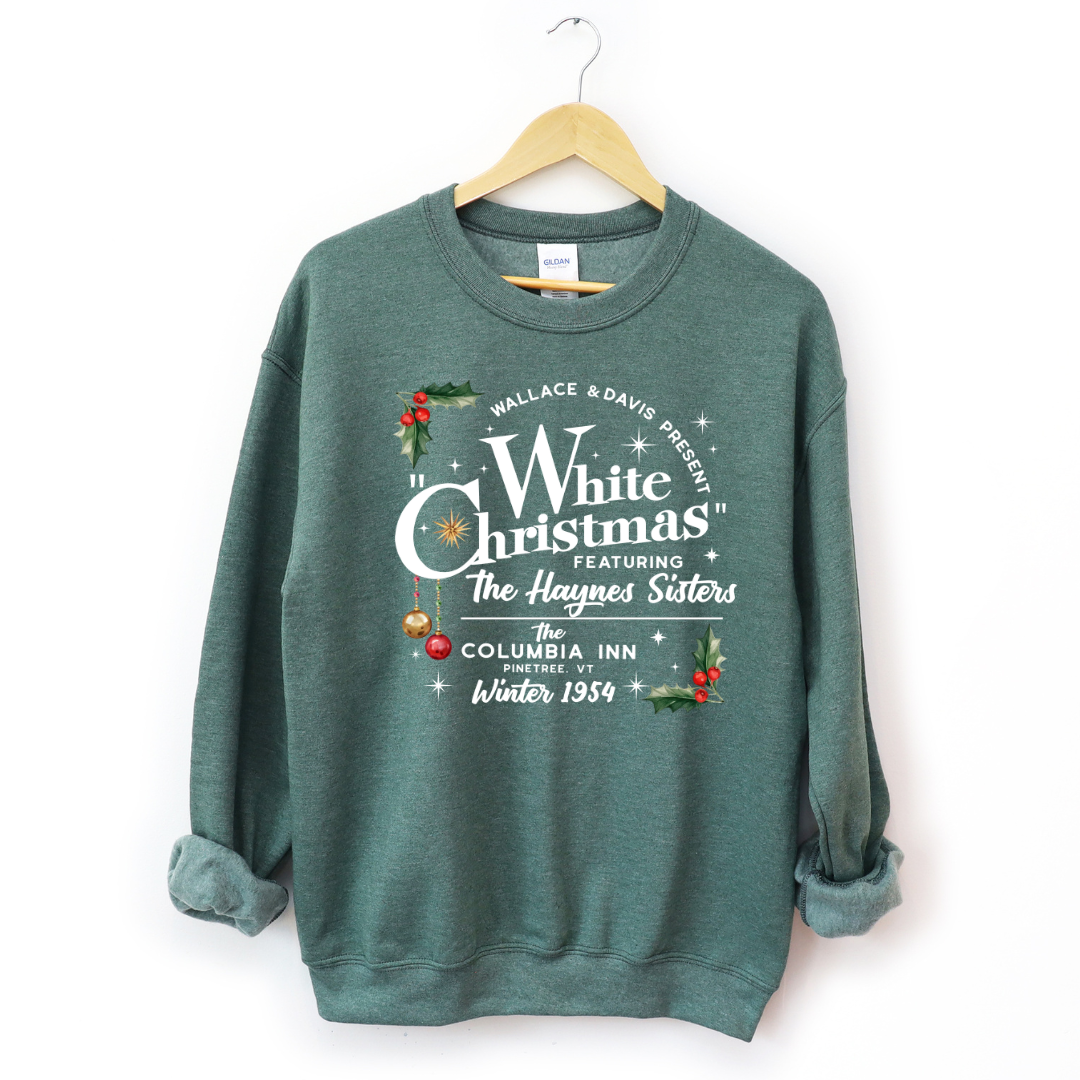 Kringle Krate Christmas Store White Christmas Adult Crewneck Sweatshirt