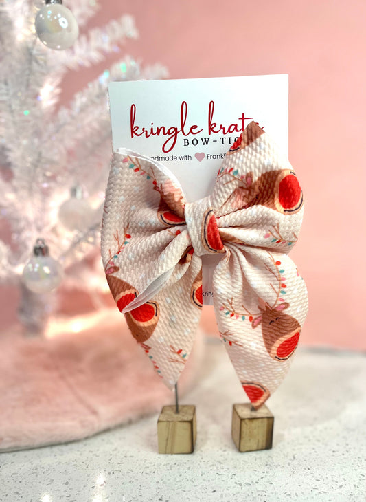 Kringle Krate Christmas Store Reindeer Sailor Bow