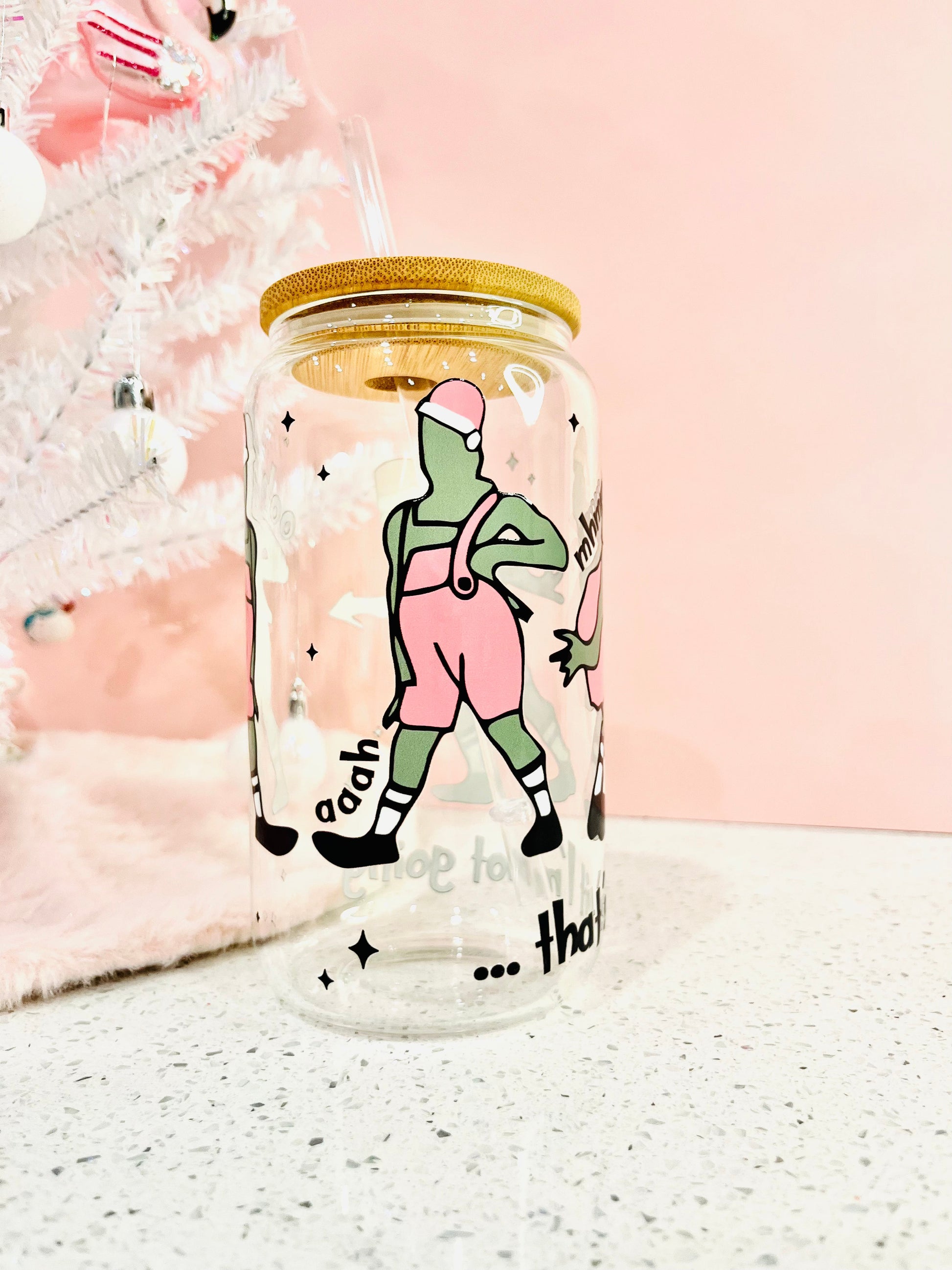 Kringle Krate Christmas Store “I’m Not Going” Beer Can Glass