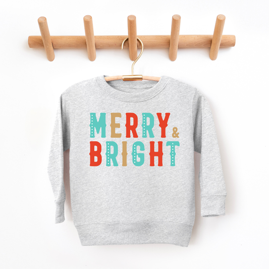 Kringle Krate Christmas Store Merry & Bright Youth Crewneck Sweatshirt