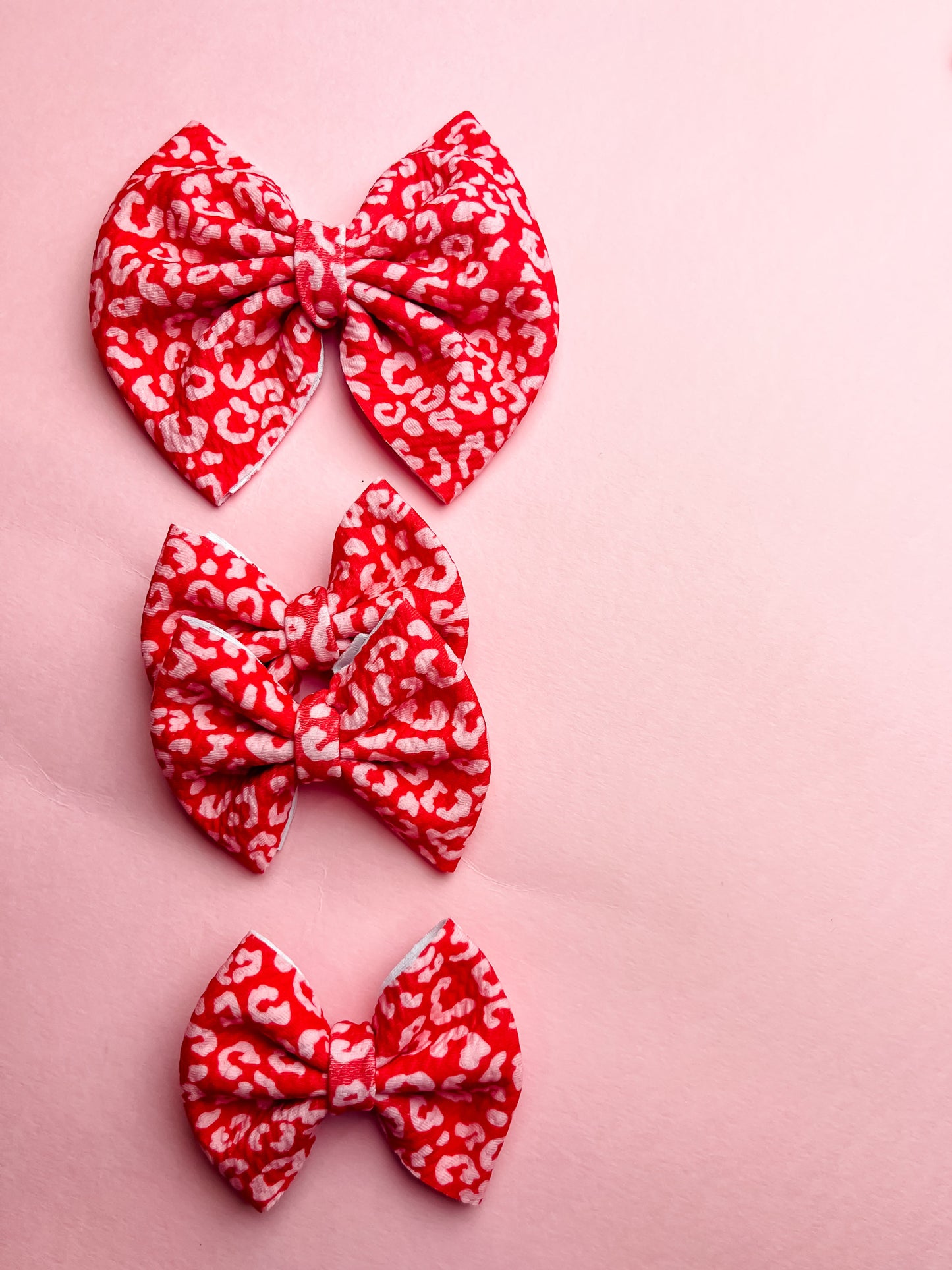 Kringle Krate Christmas Store Red Cheetah Bow