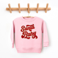 Kringle Krate Christmas Store Copy of Pink Santa Baby Chenille Patch Adult Crewneck Sweatshirt