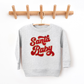 Kringle Krate Christmas Store Copy of Pink Santa Baby Chenille Patch Adult Crewneck Sweatshirt