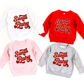 Kringle Krate Christmas Store Copy of Pink Santa Baby Chenille Patch Adult Crewneck Sweatshirt