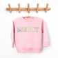 Kringle Krate Christmas Store Merry Santa Baby Chenille Patch Youth Crewneck Sweatshirt