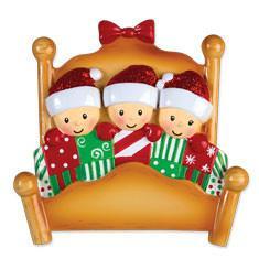 Kringle Krate Christmas Store Family of Three Personalized Christmas Ornament