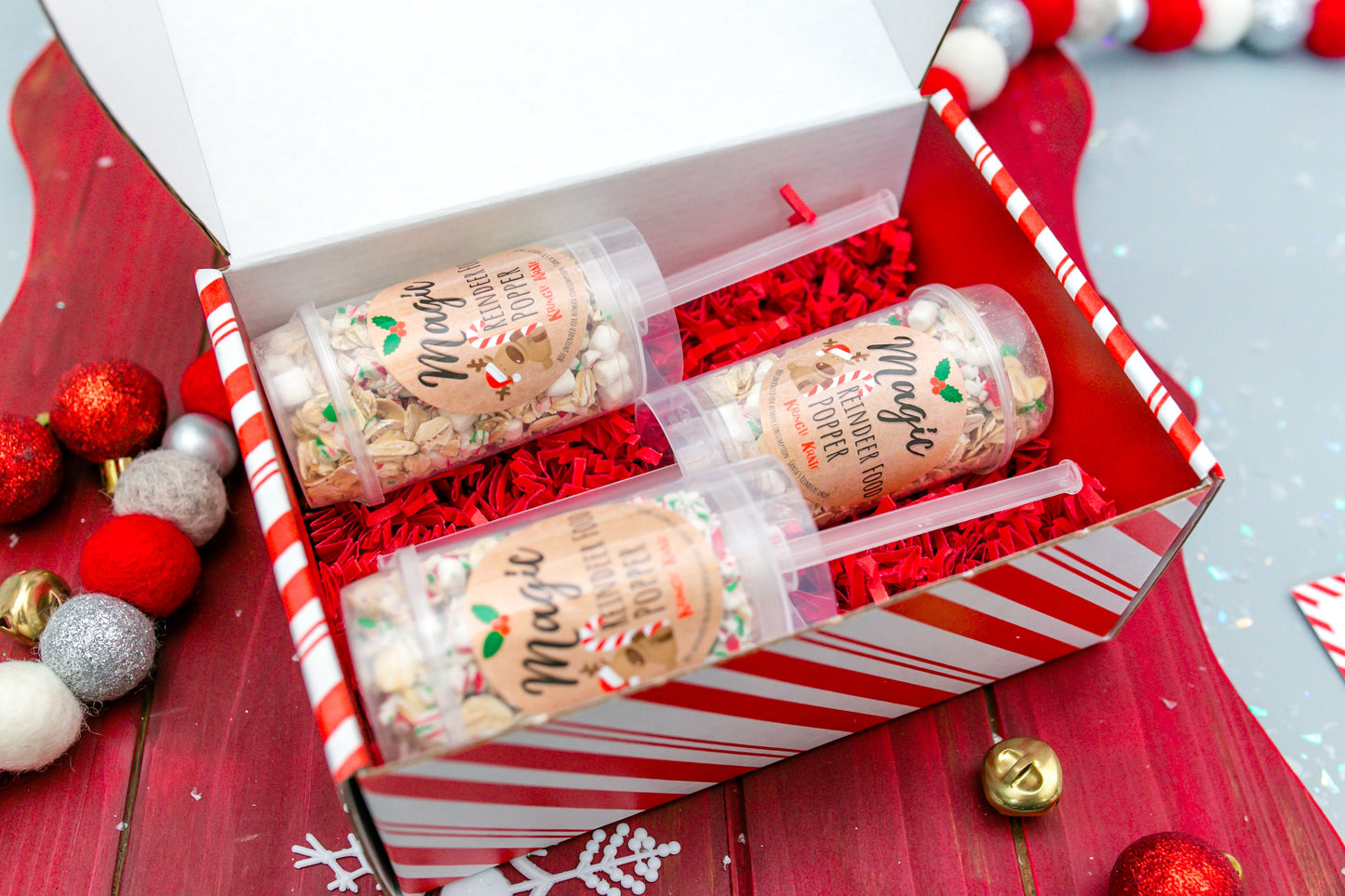 Kringle Krate Christmas Store Reindeer Food Confetti Popper - 3 Pack