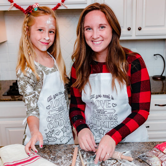 Kringle Krate Christmas Store Mommy & Me Personalized Apron Kit (Set of 2)
