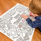 Kringle Krate Christmas Store Large Thanksgiving Coloring Poster