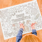 Kringle Krate Christmas Store Large Thanksgiving Coloring Poster
