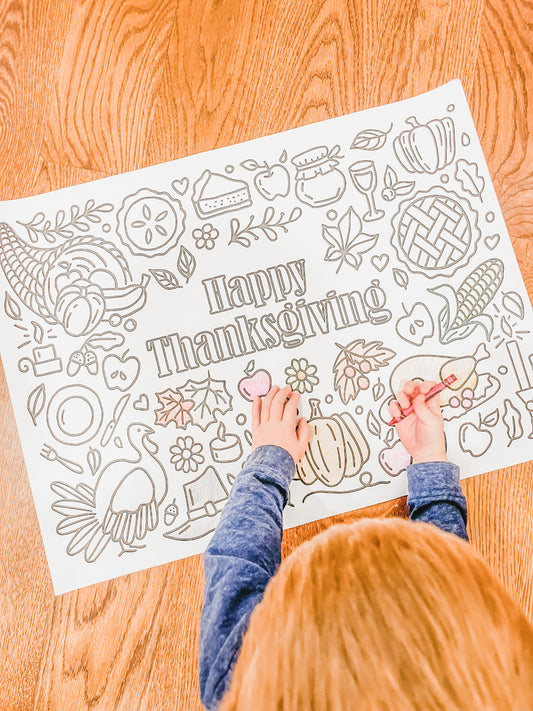Kringle Krate Christmas Store Large Thanksgiving Coloring Poster