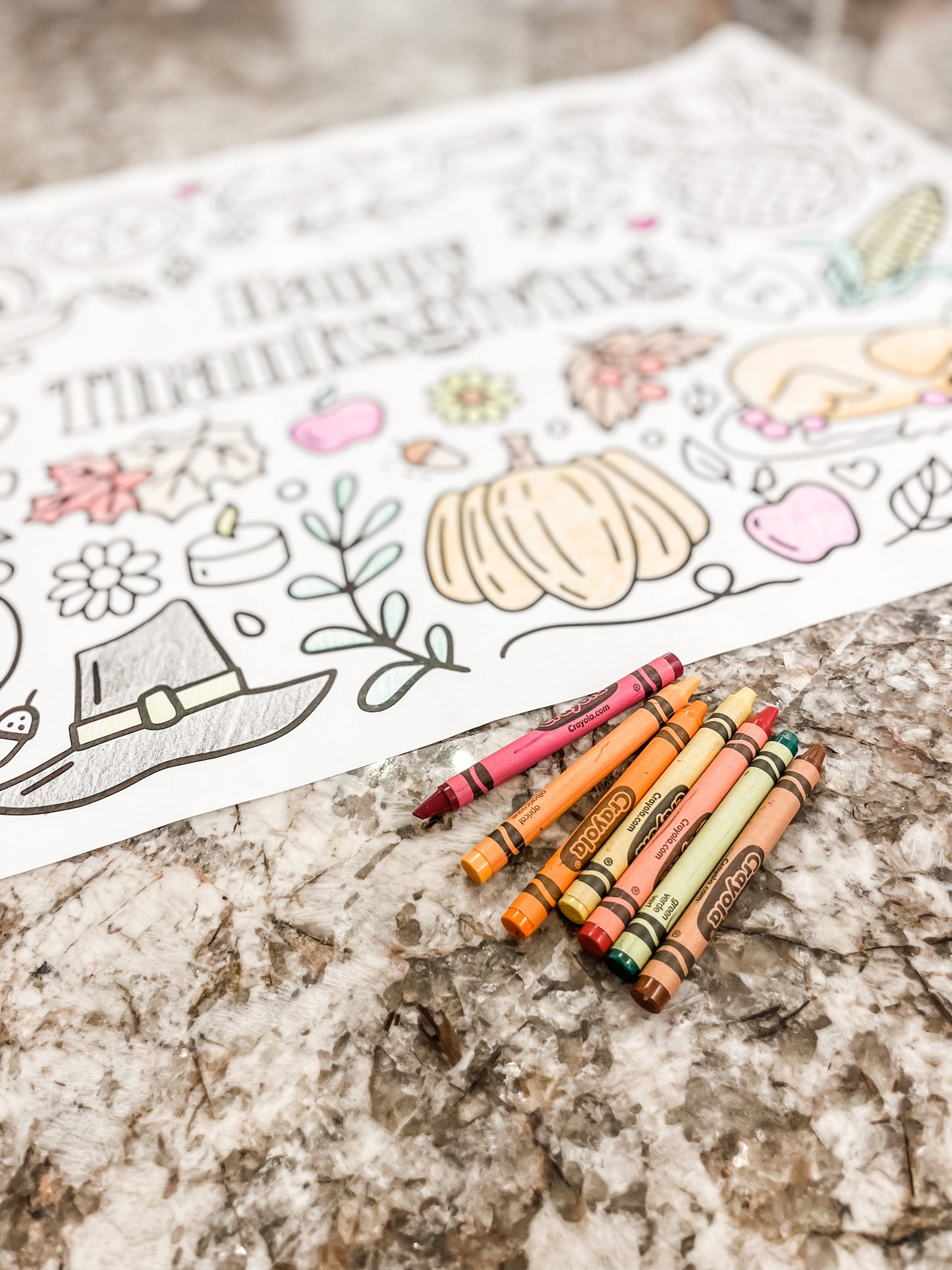 Kringle Krate Christmas Store Large Thanksgiving Coloring Poster